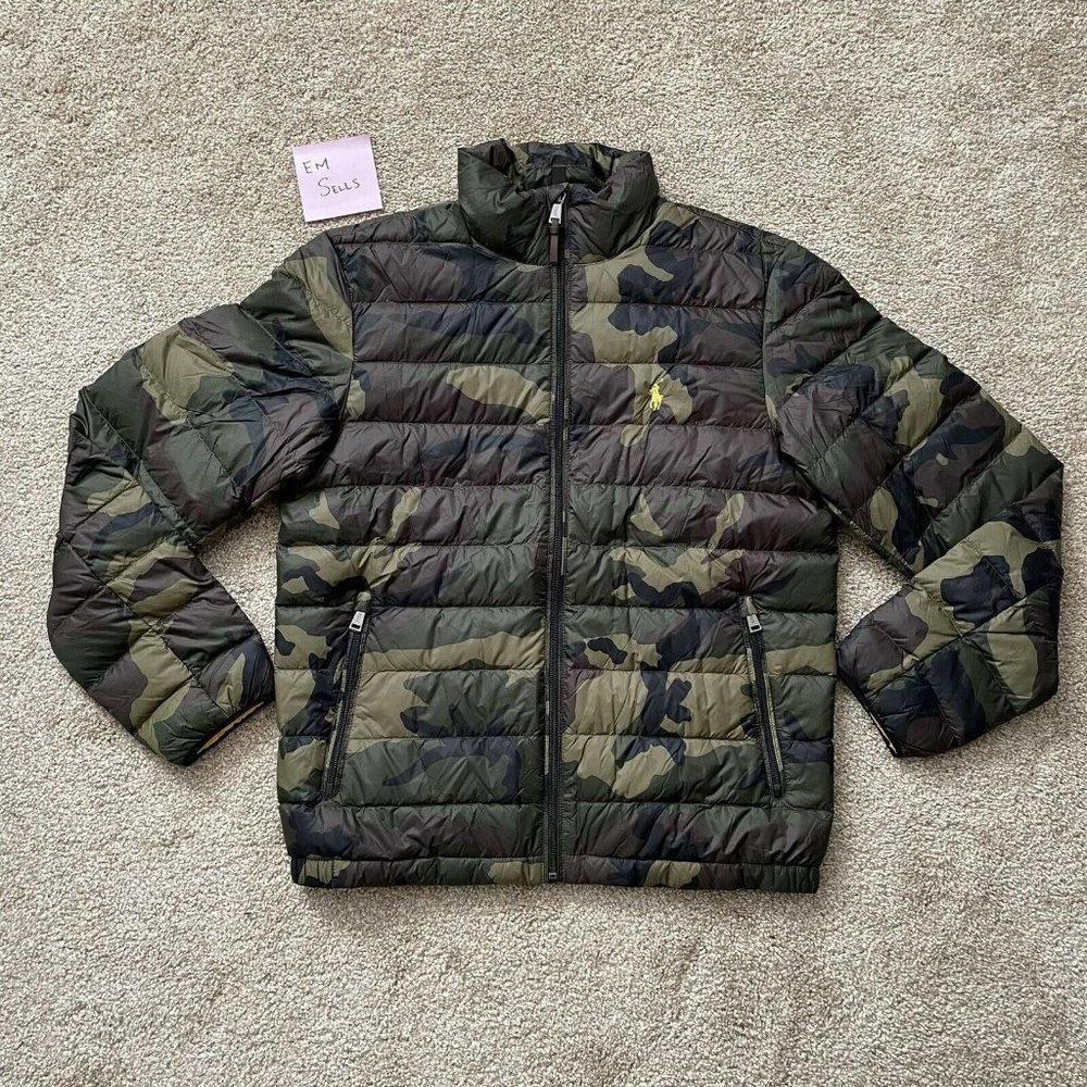 Polo Ralph Lauren DOWN Jacket Full Zip PACKABLE Puffer Lightweight Men’s Small